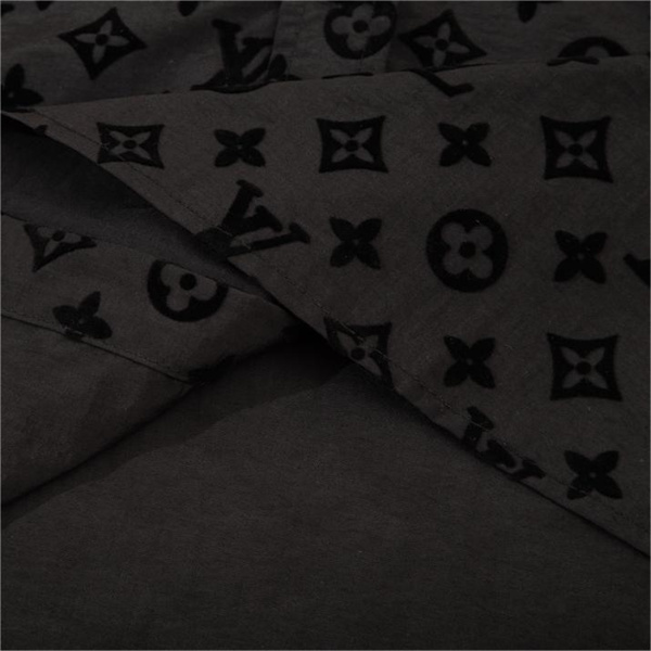 LOUIS VUITTON スーパーコピー シャツ モノグラム ジャカード ロゴ 純綿 オーバーサイズ ルイヴィトン
