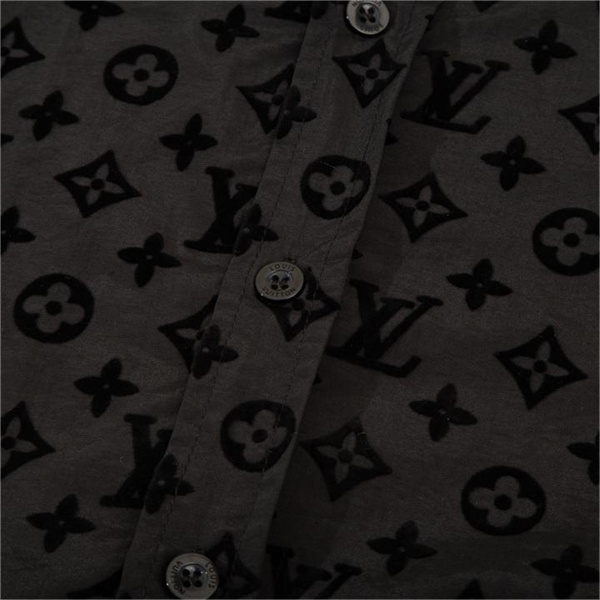 LOUIS VUITTON スーパーコピー シャツ モノグラム ジャカード ロゴ 純綿 オーバーサイズ ルイヴィトン