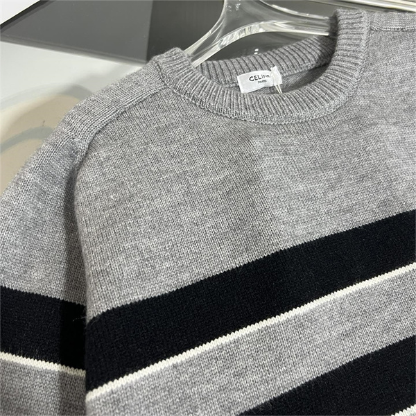 今季のNo.1 セリーヌ スーパーコピー セーター ストライプ 柄 ウール シルエット CELINE