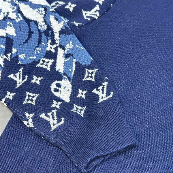 ルイヴィトン コピー ニット ジャケット モノグラム ロゴ リブ スキーシリーズ LOUIS VUITTON