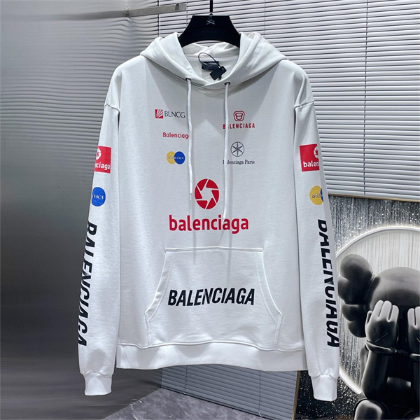 バレンシアガ スーパーコピー パーカー ブランド ロゴ プリント 綿 柔らかい手触り BALENCIAGA