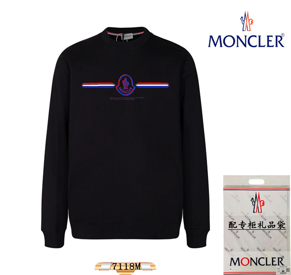 MONCLER スーパーコピー トレーナー ロゴ プリント 100%コットン 通気性良い モンクレール