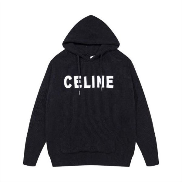 秋の必需品 セリーヌ スーパーコピー セーター フード付き 2色 ロゴ貼り付け CELINE
