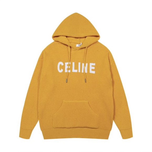 秋の必需品 セリーヌ スーパーコピー セーター フード付き 2色 ロゴ貼り付け CELINE