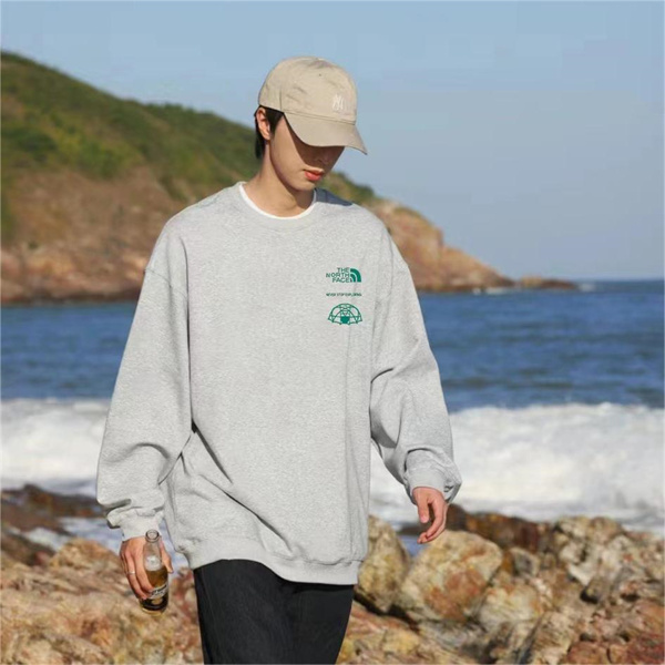 秋のおすすめ THE NORTH FACE ザノースフェイス 偽物 トレーナー ロゴ プリント ユニセックス 