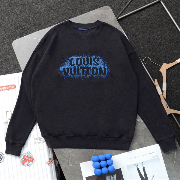 ルイヴィトン コピー トレーナー 水洗い加工 レトロ 2色 ロゴ プリント LOUIS VUITTON