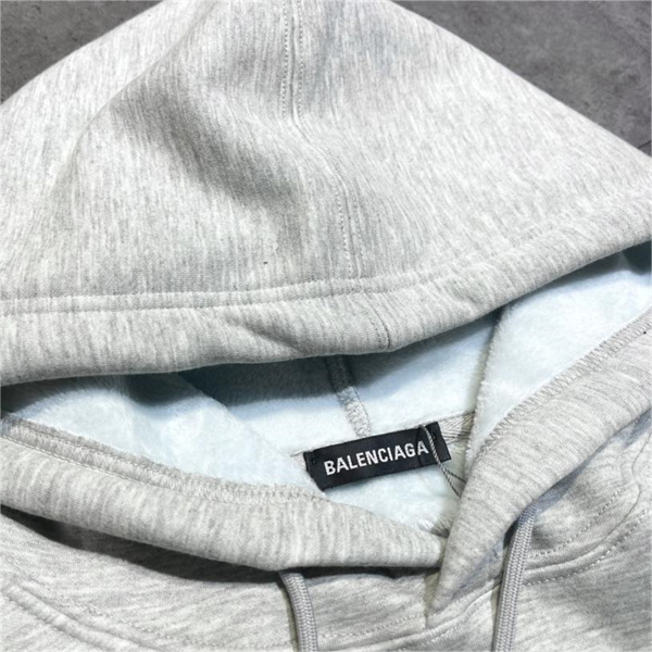 BALENCIAGA スーパーコピー パーカー 反転 ロゴ プリント 純綿 裏起毛 ユニセックス バレンシアガ