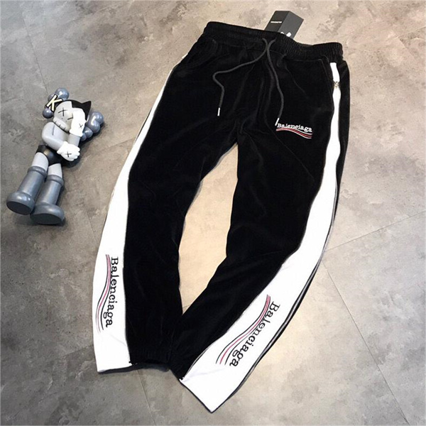 バレンシアガ コピー スウェットパンツ 刺繡 ロゴ チャックデザイン ユニセックス BALENCIAGA