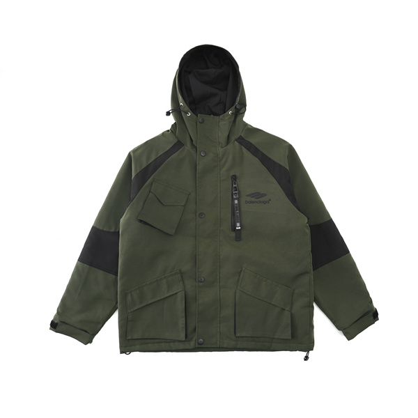 2023秋冬の新作 BALENCIAGA スーパーコピー ジャケット シリコン ロゴ 中綿 防風 防水 バレンシアガ