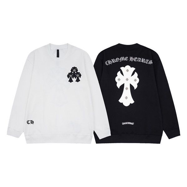 クロムハーツ コピー トレーナー レザー ロゴ クルーネック CHROME HEARTS