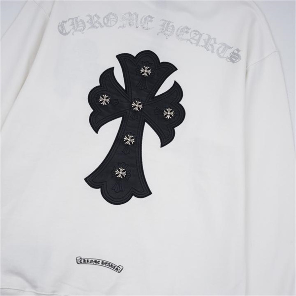 クロムハーツ コピー トレーナー レザー ロゴ クルーネック CHROME HEARTS