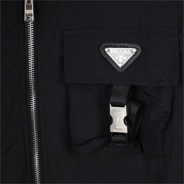 PRADA スーパーコピー ジャケット ナイロン ニット 立て襟 ユニセックス プラダ