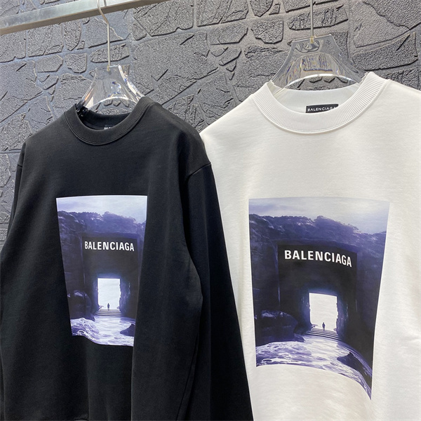 BALENCIAGA スーパーコピー トレーナー  ゆったり バレンシアガ モダンスタイル 純綿生地
