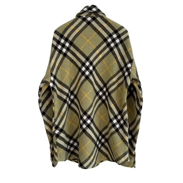 BURBERRYフリース スーパーコピー シャツ ウール チェック柄 ジャケット型 バーバリー