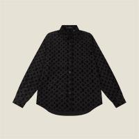 LOUIS VUITTON スーパーコピー シャツ モノグラム ジャカード ロゴ 純綿 オーバーサイズ ルイヴィトン