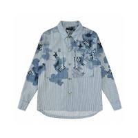 LOUIS VUITTON 偽物 ジャケット デニム タイダイ柄 ロゴ プリント 定番 ルイヴィトン