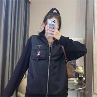 PRADA スーパーコピー ジャケット ナイロン ニット 立て襟 ユニセックス プラダ