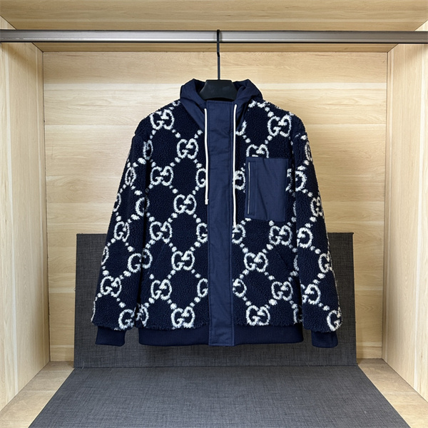 現代風のファッション GUCC1 スーパーコピー ジャケット ダブルG モノグラム パッチワーク ユニセックス