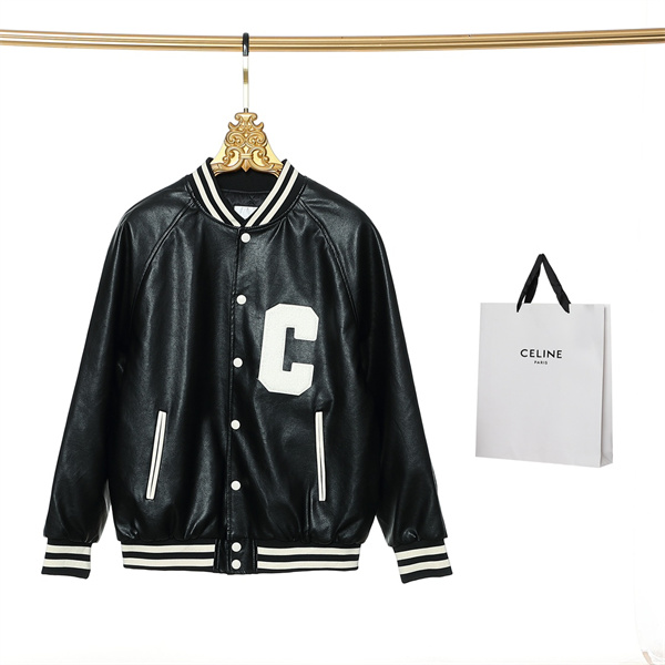 トレンド人気作 セリーヌ スーパー コピー ジャケット タオル ロゴ レザー CELINE