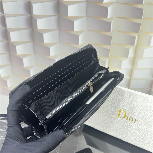 DIOR スーパーコピー 長財布 牛革 レザー モノグラム ロゴ YKKファスナー メンズ ディオール