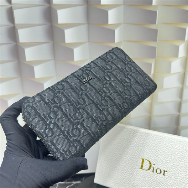 DIOR スーパーコピー 長財布 牛革 レザー モノグラム ロゴ YKKファスナー メンズ ディオール