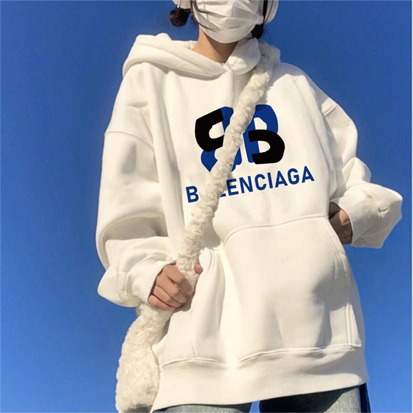 バレンシアガ コピー パーカー 絨毛 純綿生地 bbロゴ 3色展開 BALENCIAGA