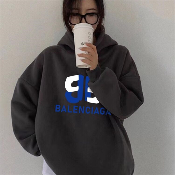 バレンシアガ コピー パーカー 絨毛 純綿生地 bbロゴ 3色展開 BALENCIAGA