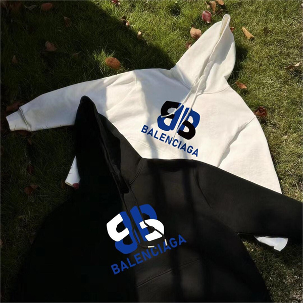 バレンシアガ コピー パーカー 絨毛 純綿生地 bbロゴ 3色展開 BALENCIAGA