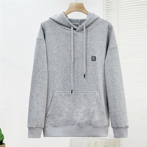 ロエベ スーパーコピー パーカー Anagrm 刺繡 ロゴ 6色 シルバーフォックスボア 
