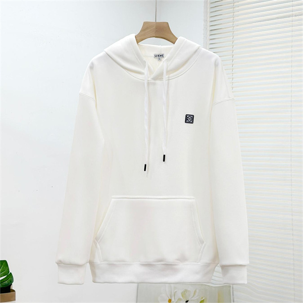 ロエベ スーパーコピー パーカー Anagrm 刺繡 ロゴ 6色 シルバーフォックスボア 