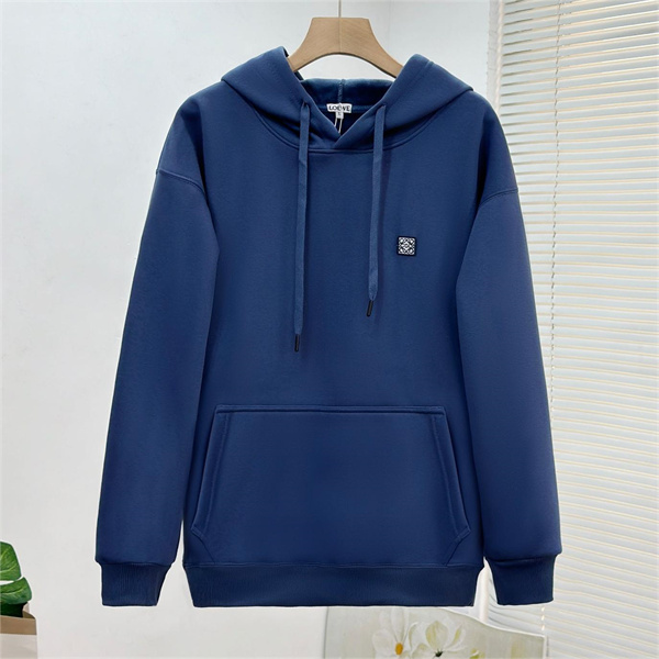 ロエベ スーパーコピー パーカー Anagrm 刺繡 ロゴ 6色 シルバーフォックスボア 