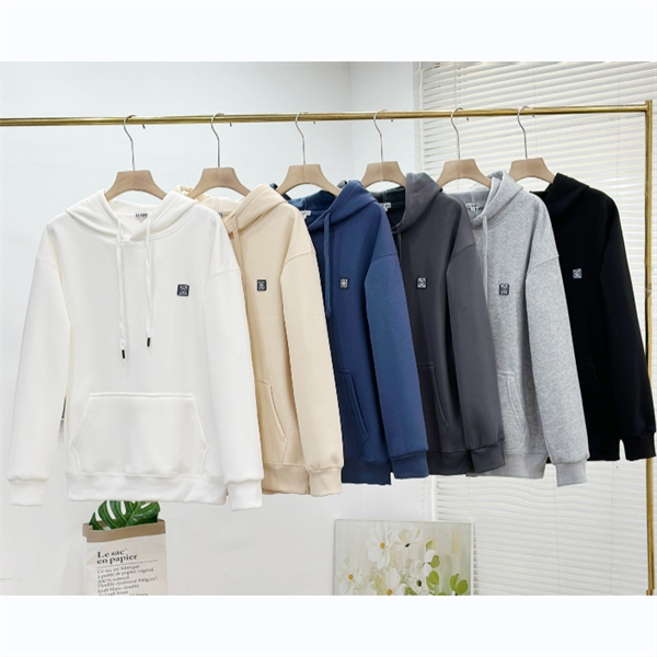 ロエベ スーパーコピー パーカー Anagrm 刺繡 ロゴ 6色 シルバーフォックスボア 