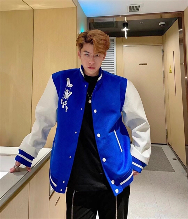 ルイヴィトン スーパーコピー ジャケット ウール レザー シンプル スタジャン ユニセックス LOUIS VUITTON