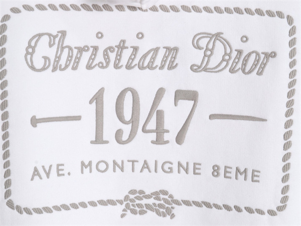 ディオール スーパーコピー パーカー 1947 刺繍 ロゴ 貼り付け DIOR