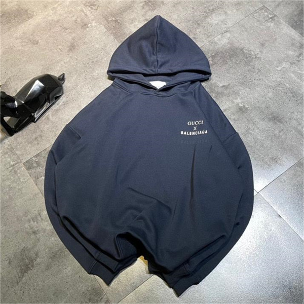 BALENCIAGA ｘ GUCCI スーパーコピー パーカー コラボ ロゴ プリント 綿 ユニセックス