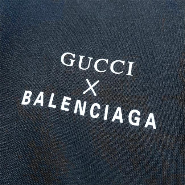 BALENCIAGA ｘ GUCCI スーパーコピー パーカー コラボ ロゴ プリント 綿 ユニセックス