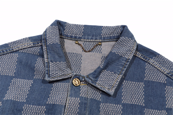 ルイヴィトン スーパーコピー デニムジャケット DISTORTED DAMIER ダミエロゴ  LOUIS VUITTON