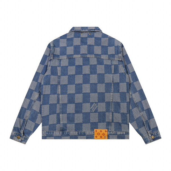 ルイヴィトン スーパーコピー デニムジャケット DISTORTED DAMIER ダミエロゴ  LOUIS VUITTON