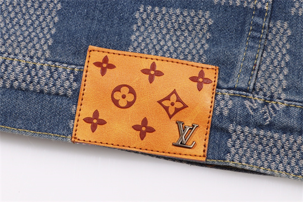 ルイヴィトン スーパーコピー デニムジャケット DISTORTED DAMIER ダミエロゴ  LOUIS VUITTON