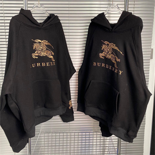 バーバリー コピー パーカー 馬術騎士 裏起毛 刺繡 ロゴ 純綿 オーバーサイズ BURBERRY 