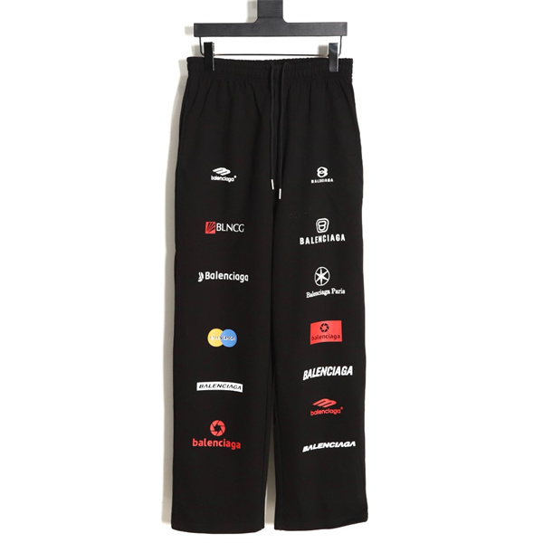 バレンシアガ コピー スウェットパンツ 純綿生地 topleague サッカー コラボ ロゴ BALENCIAGA 