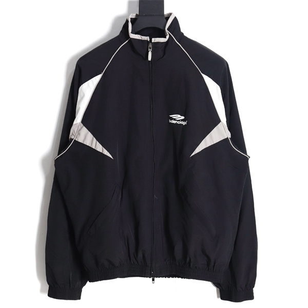 BALENCIAGA スーパーコピー ジャケット ロゴ 刺繡 パッチワーク 3B sports バレンシアガ