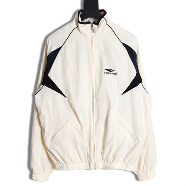 BALENCIAGA スーパーコピー ジャケット ロゴ 刺繡 パッチワーク 3B sports バレンシアガ