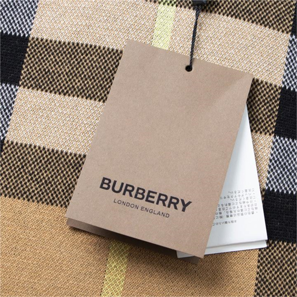 BURBERRY コピー Tシャツ ウール ニット オーバーサイズ チェック柄 バーバリー