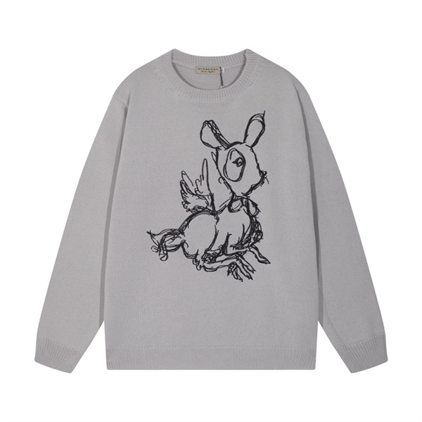復調 バーバリー スーパーコピー セーター 鹿 ロゴ バンビラウンドネック ジャカード BURBERRY