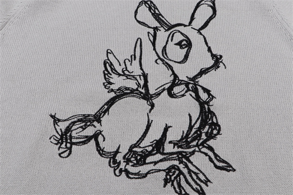 復調 バーバリー スーパーコピー セーター 鹿 ロゴ バンビラウンドネック ジャカード BURBERRY