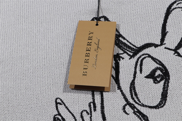 復調 バーバリー スーパーコピー セーター 鹿 ロゴ バンビラウンドネック ジャカード BURBERRY