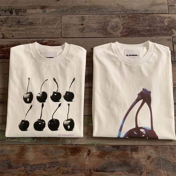 デザイン ジルサンダー 偽物 長袖Ｔシャツ サクランボ ロゴ プリント 可愛い 純綿 JIL SANDER