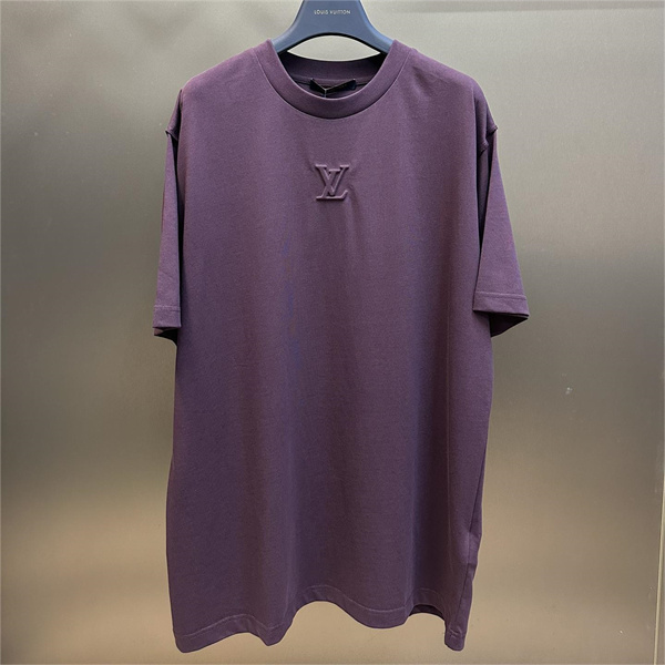ルイヴィトン LOUIS VUITTON コピー Ｔシャツ 純綿生地 エンボスロゴ 