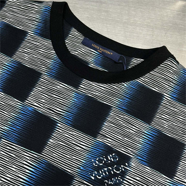 ルイヴィトン LOUIS VUITTON スーパーコピー Ｔシャツ プリント ダミエロゴ 新作